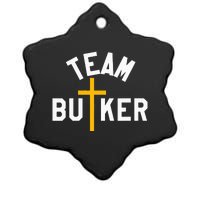 Team Butker Surname Christianity Cross Family Name Ceramic Star Ornament