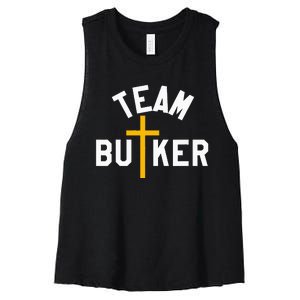 Team Butker Surname Christianity Cross Family Name Women's Racerback Cropped Tank