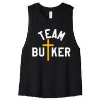 Team Butker Surname Christianity Cross Family Name Women's Racerback Cropped Tank