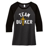 Team Butker Surname Christianity Cross Family Name Women's Tri-Blend 3/4-Sleeve Raglan Shirt