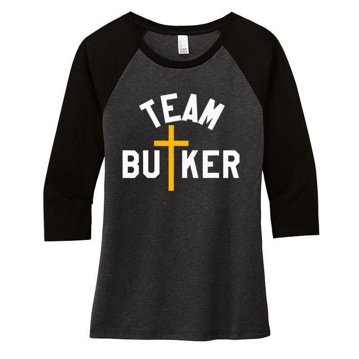 Team Butker Surname Christianity Cross Family Name Women's Tri-Blend 3/4-Sleeve Raglan Shirt