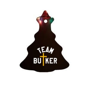 Team Butker Surname Christianity Cross Family Name Ceramic Tree Ornament