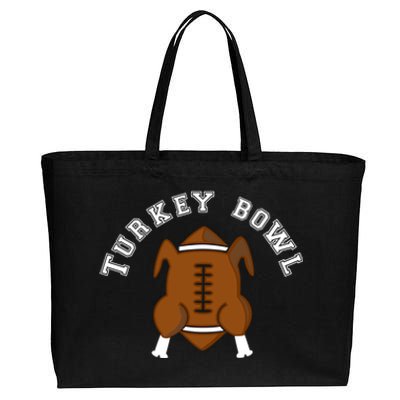 Turkey Bowl Thanksgiving Football Gift Cotton Canvas Jumbo Tote