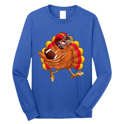 Turkey Bowl Thanksgiving Football Player Costume Gift Long Sleeve Shirt