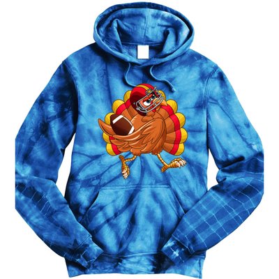 Turkey Bowl Thanksgiving Football Player Costume Gift Tie Dye Hoodie