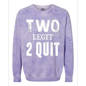 Two Birthday Two Legit 2 Quit Funny Colorblast Crewneck Sweatshirt