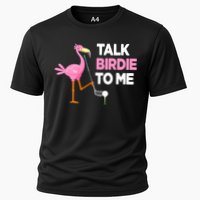 Talk Birdie To Me Flamingo Playing Golf Funny Cooling Performance Crew T-Shirt