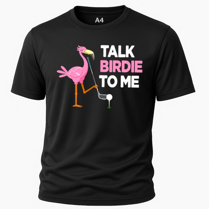 Talk Birdie To Me Flamingo Playing Golf Funny Cooling Performance Crew T-Shirt
