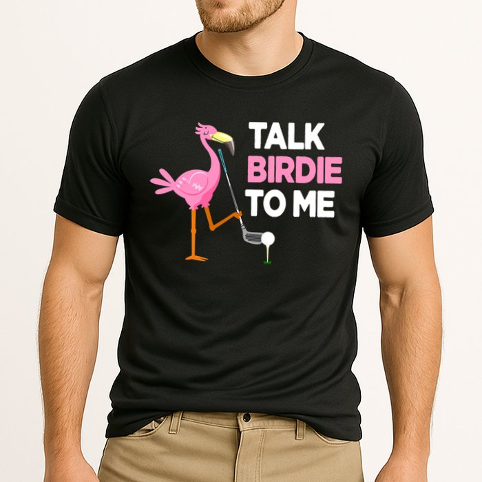 Talk Birdie To Me Flamingo Playing Golf Funny Cooling Performance Crew T-Shirt
