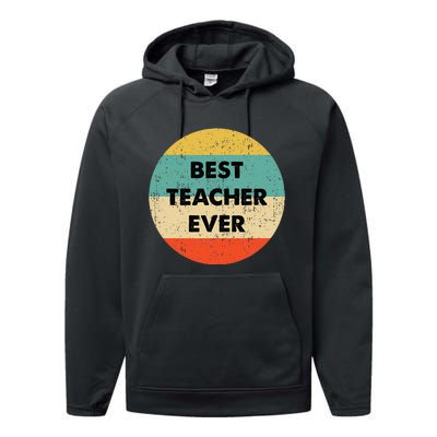 Teacher Best Teacher Ever Performance Fleece Hoodie