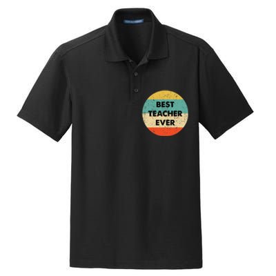 Teacher Best Teacher Ever Dry Zone Grid Polo