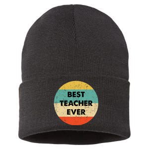 Teacher Best Teacher Ever Sustainable Knit Beanie