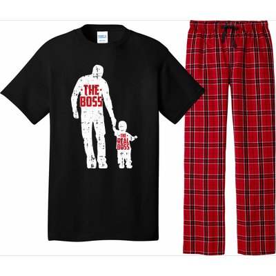 The Boss The Real Boss Fathers Day Dad Son Daughter Matching Pajama Set