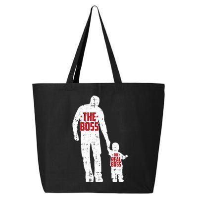 The Boss The Real Boss Fathers Day Dad Son Daughter Matching 25L Jumbo Tote