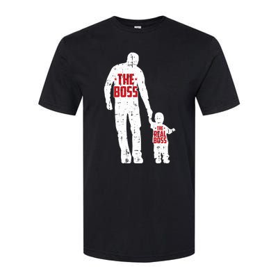 The Boss The Real Boss Fathers Day Dad Son Daughter Matching Softstyle® CVC T-Shirt