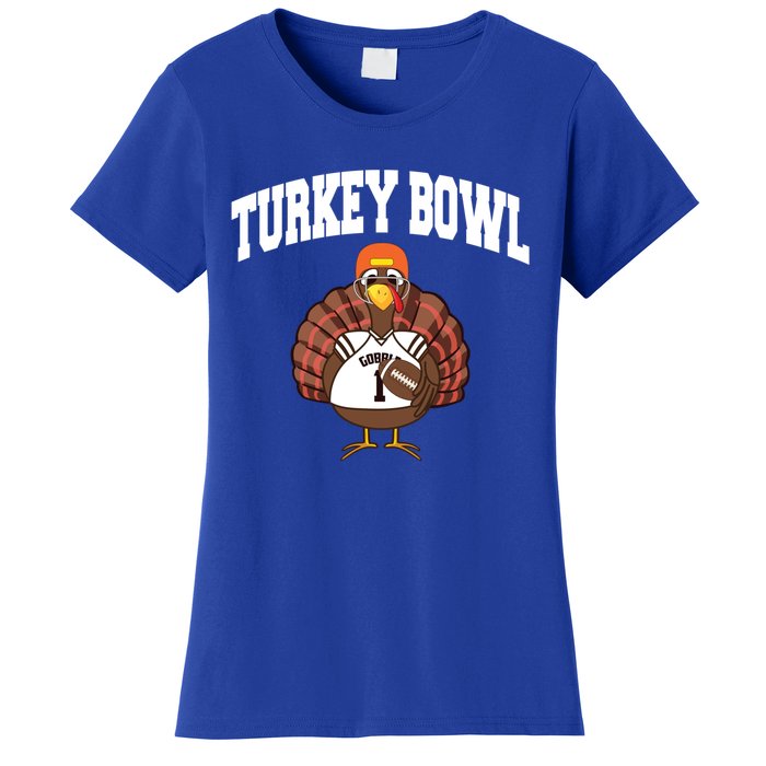 Turkey Bowl Thanksgiving Funny Football Game Gift Cool Gift Women's T-Shirt