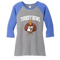 Turkey Bowl Thanksgiving Funny Football Game Gift Cool Gift Women's Tri-Blend 3/4-Sleeve Raglan Shirt