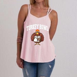 Turkey Bowl Thanksgiving Funny Football Game Gift Cool Gift Women's Strappy Tank