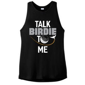 Talk Birdie To Me Great Gift Funny Golf Cool Gift Ladies PosiCharge Tri-Blend Wicking Tank