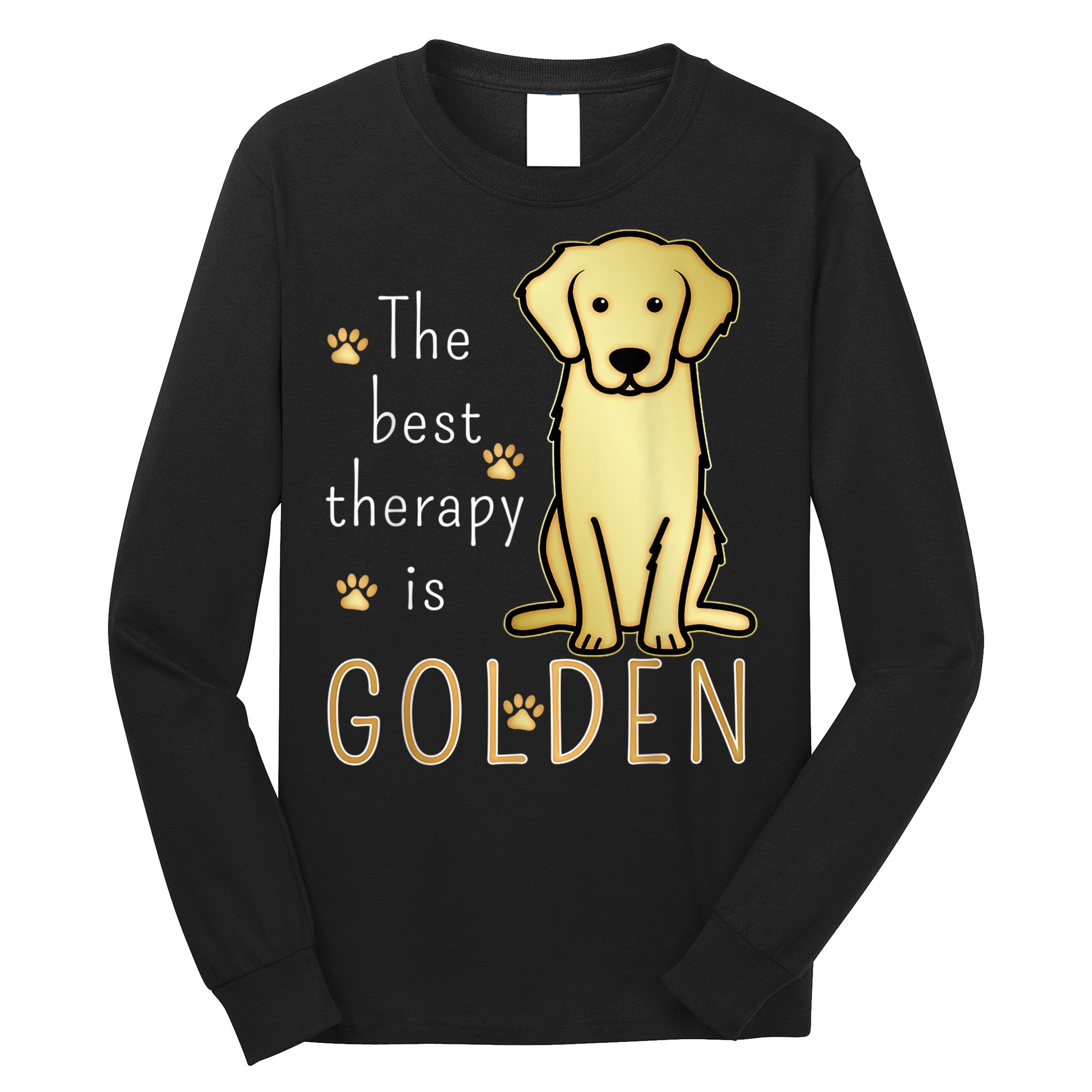 The Best Therapy Is Golden Retriever Dog Long Sleeve Shirt