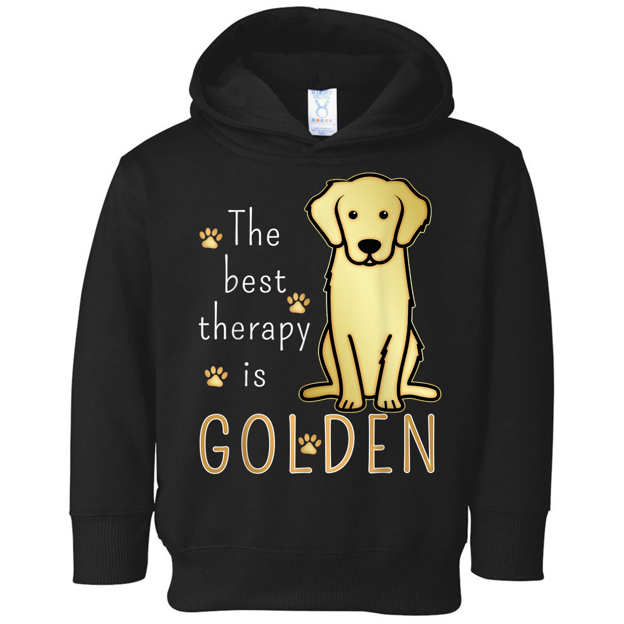 The Best Therapy Is Golden Retriever Dog Toddler Hoodie