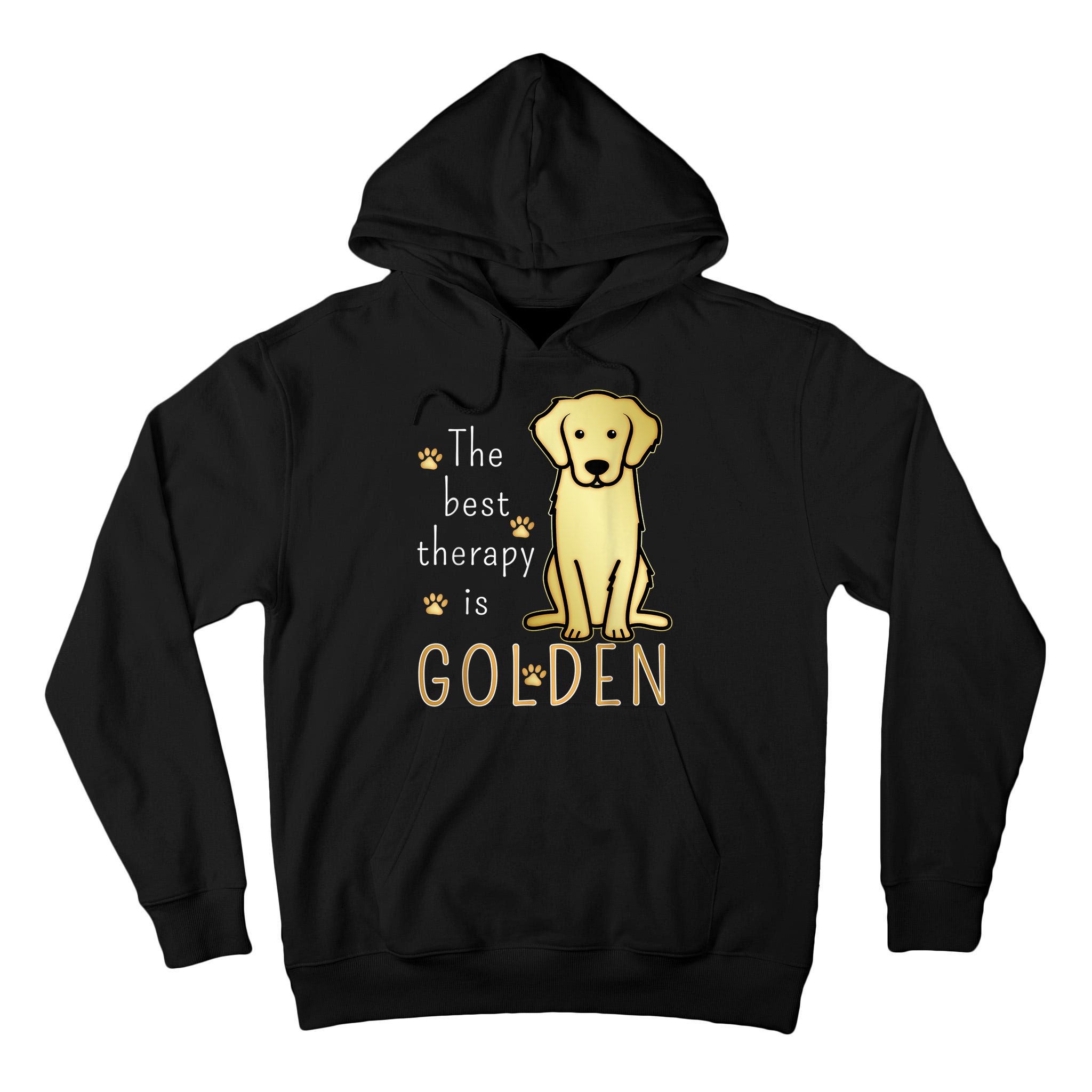 The Best Therapy Is Golden Retriever Dog Tall Hoodie