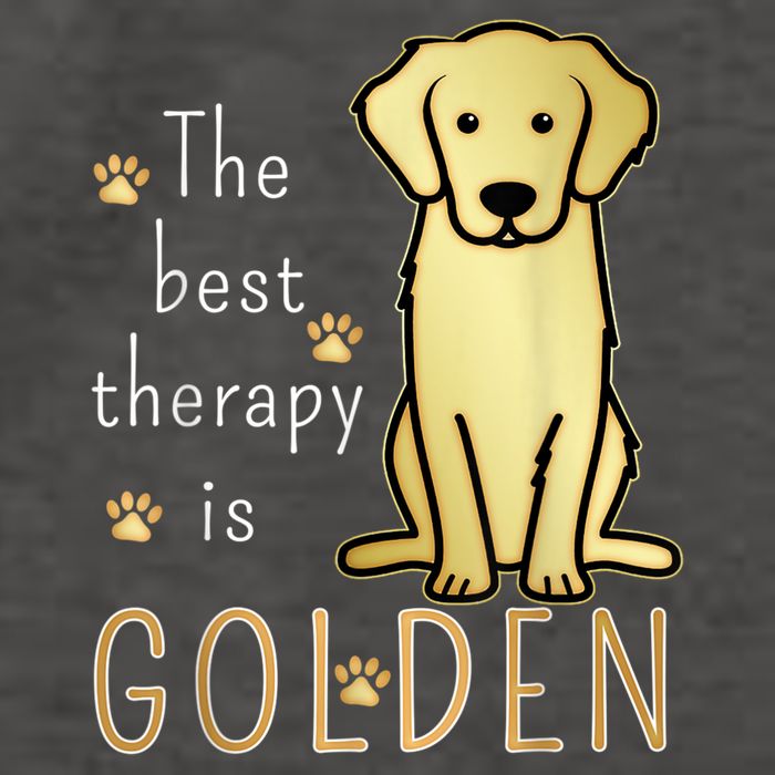 The Best Therapy Is Golden Retriever Dog Vector Backpack