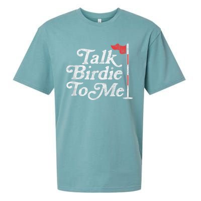 Talk Birdie To Me Funny Golfer Dad Fathers Day Golf Graphic Sueded Cloud Jersey T-Shirt