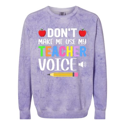 Teacher Back To School Colorblast Crewneck Sweatshirt