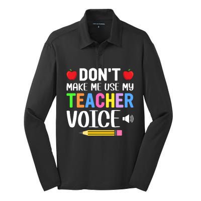 Teacher Back To School Silk Touch Performance Long Sleeve Polo