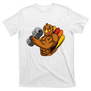 Turkey Bodybuilding Thanksgiving Day Gym Workout Fitness T-Shirt