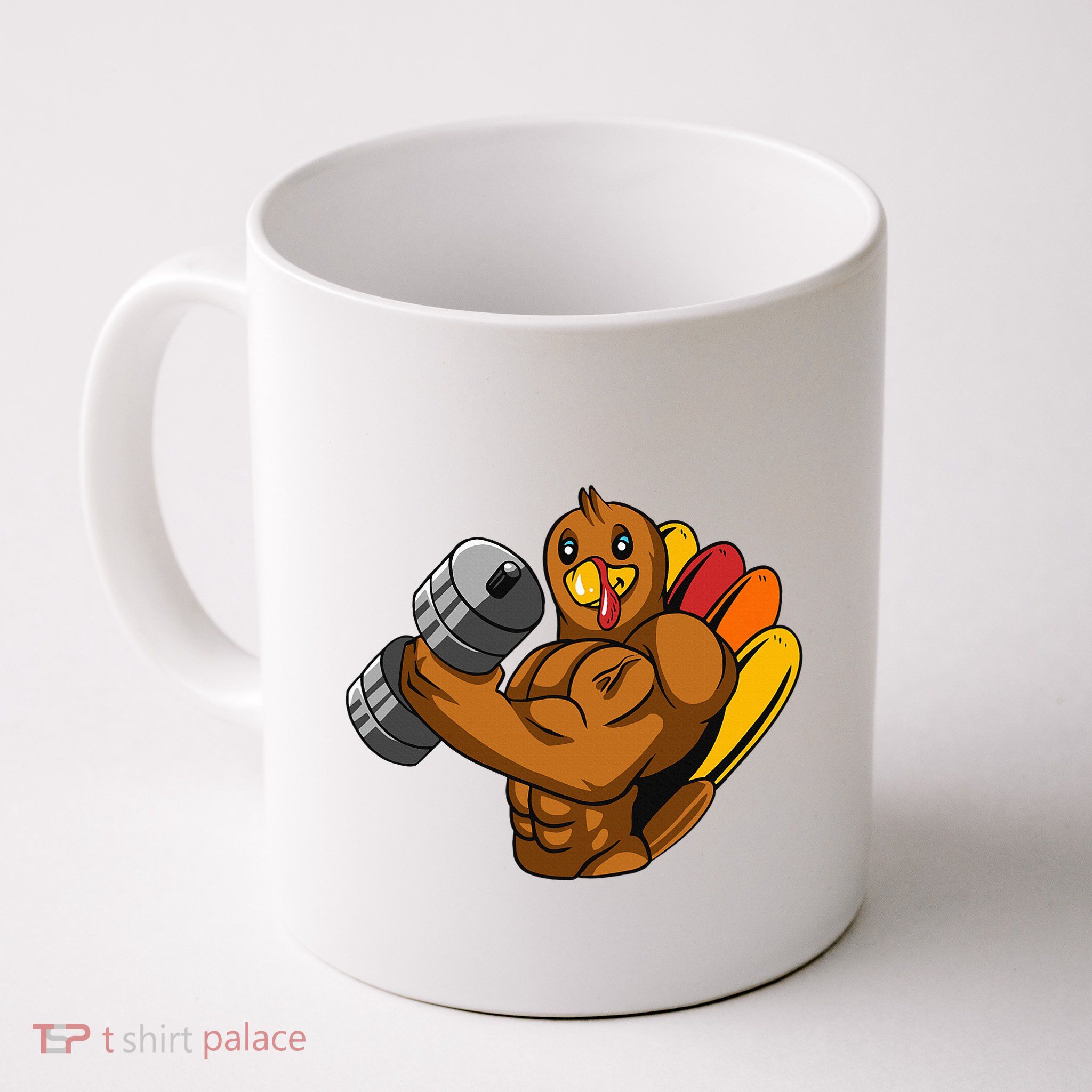 Turkey Bodybuilding Thanksgiving Day Gym Workout Fitness Mug
