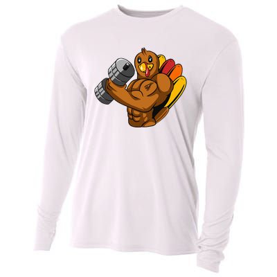 Turkey Bodybuilding Thanksgiving Day Gym Workout Fitness Cooling Performance Long Sleeve Crew