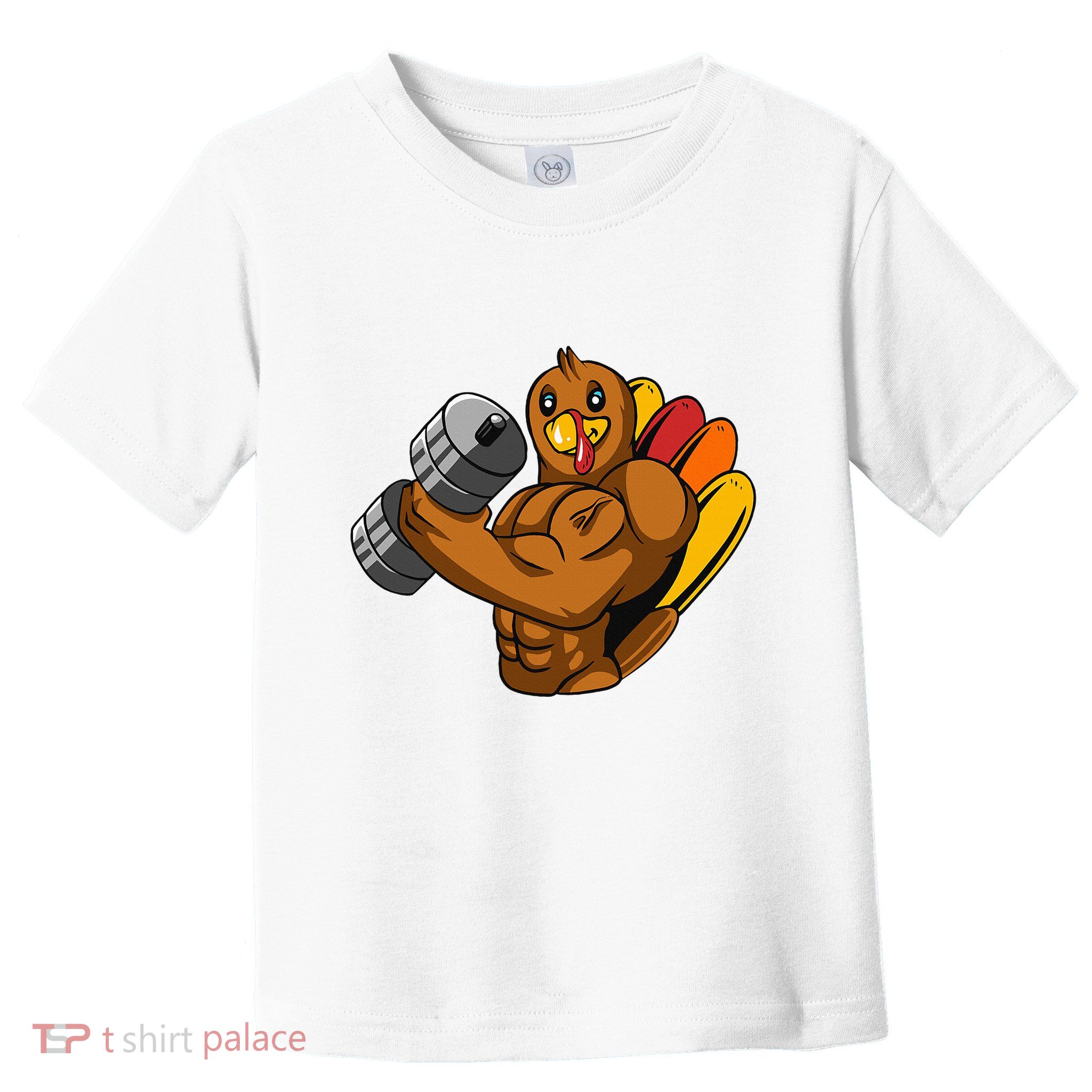 Turkey Bodybuilding Thanksgiving Day Gym Workout Fitness Toddler T-Shirt