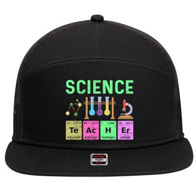 Teacher Back To School Science 7 Panel Mesh Trucker Snapback Hat