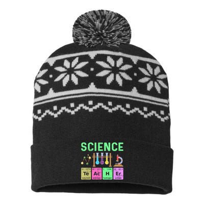 Teacher Back To School Science USA-Made Snowflake Beanie