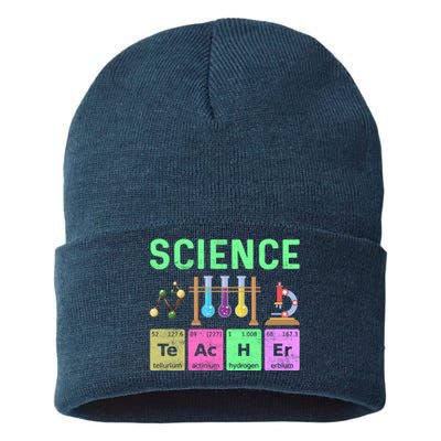 Teacher Back To School Science Sustainable Knit Beanie