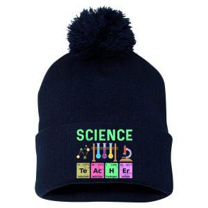 Teacher Back To School Science Pom Pom 12in Knit Beanie