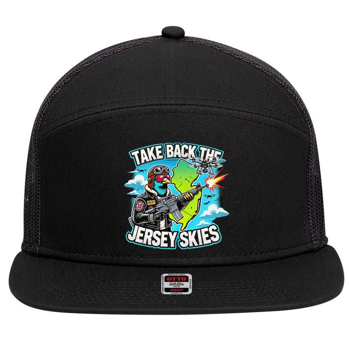 Take Back The Skies New Jersey Mystery Drones 7 Panel Mesh Trucker Snapback Hat