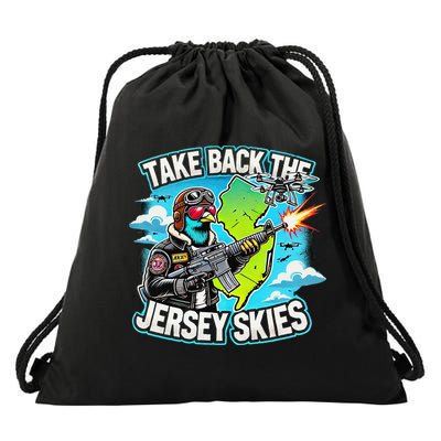 Take Back The Skies New Jersey Mystery Drones Drawstring Bag