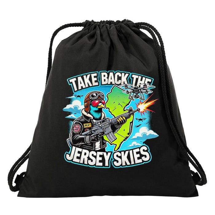 Take Back The Skies New Jersey Mystery Drones Drawstring Bag