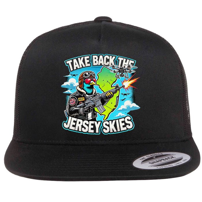 Take Back The Skies New Jersey Mystery Drones Flat Bill Trucker Hat