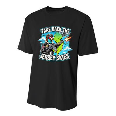 Take Back The Skies New Jersey Mystery Drones Youth Performance Sprint T-Shirt