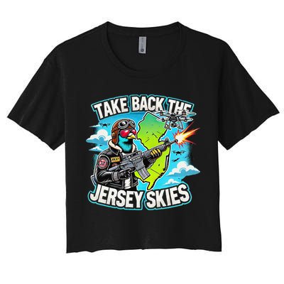 Take Back The Skies New Jersey Mystery Drones Women's Crop Top Tee