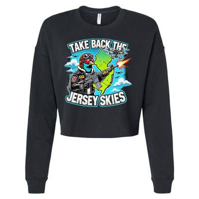 Take Back The Skies New Jersey Mystery Drones Cropped Pullover Crew