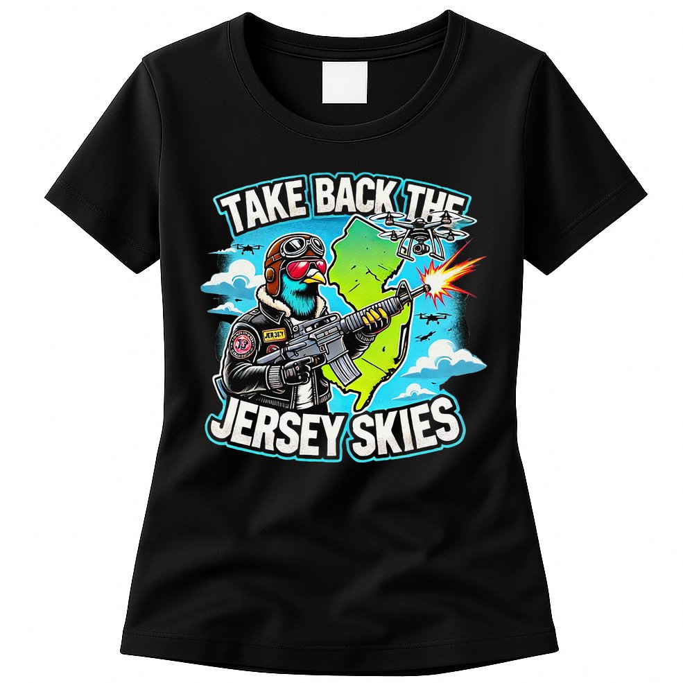 Take Back The Skies New Jersey Mystery Drones Womens T-Shirt