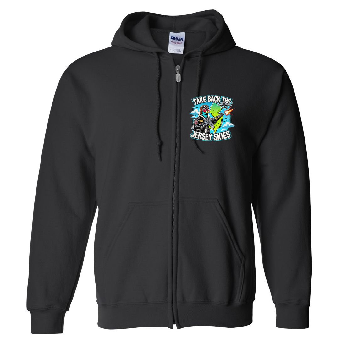 Take Back The Skies New Jersey Mystery Drones Full Zip Hoodie