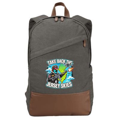 Take Back The Skies New Jersey Mystery Drones Cotton Canvas Backpack