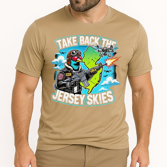 Take Back The Skies New Jersey Mystery Drones Cooling Performance Crew T-Shirt