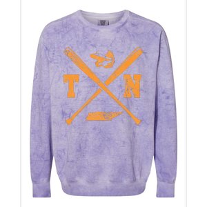 Tn Baseball Team Tennessee Player Colorblast Crewneck Sweatshirt